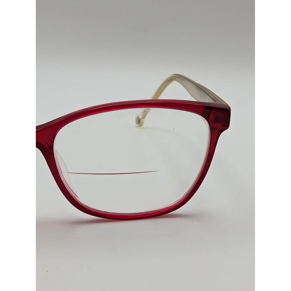 Carolina Herrera VHE676K Eyeglass Frames Red Gold CH Logo 54mm Designer Eyewear